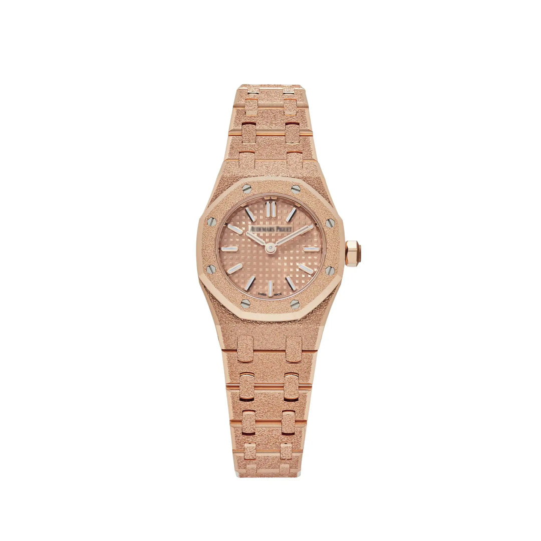 AP Royal Oak 'Mini' Frosted Rose Gold