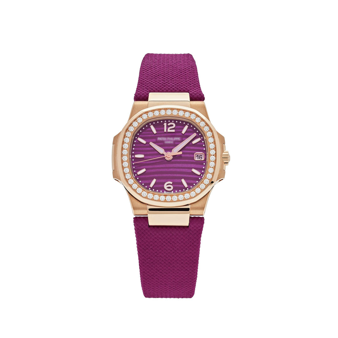 Nautilus 7010R-013 'Ladies' Rose Gold Purple Dial Diamond Bezel (2024)