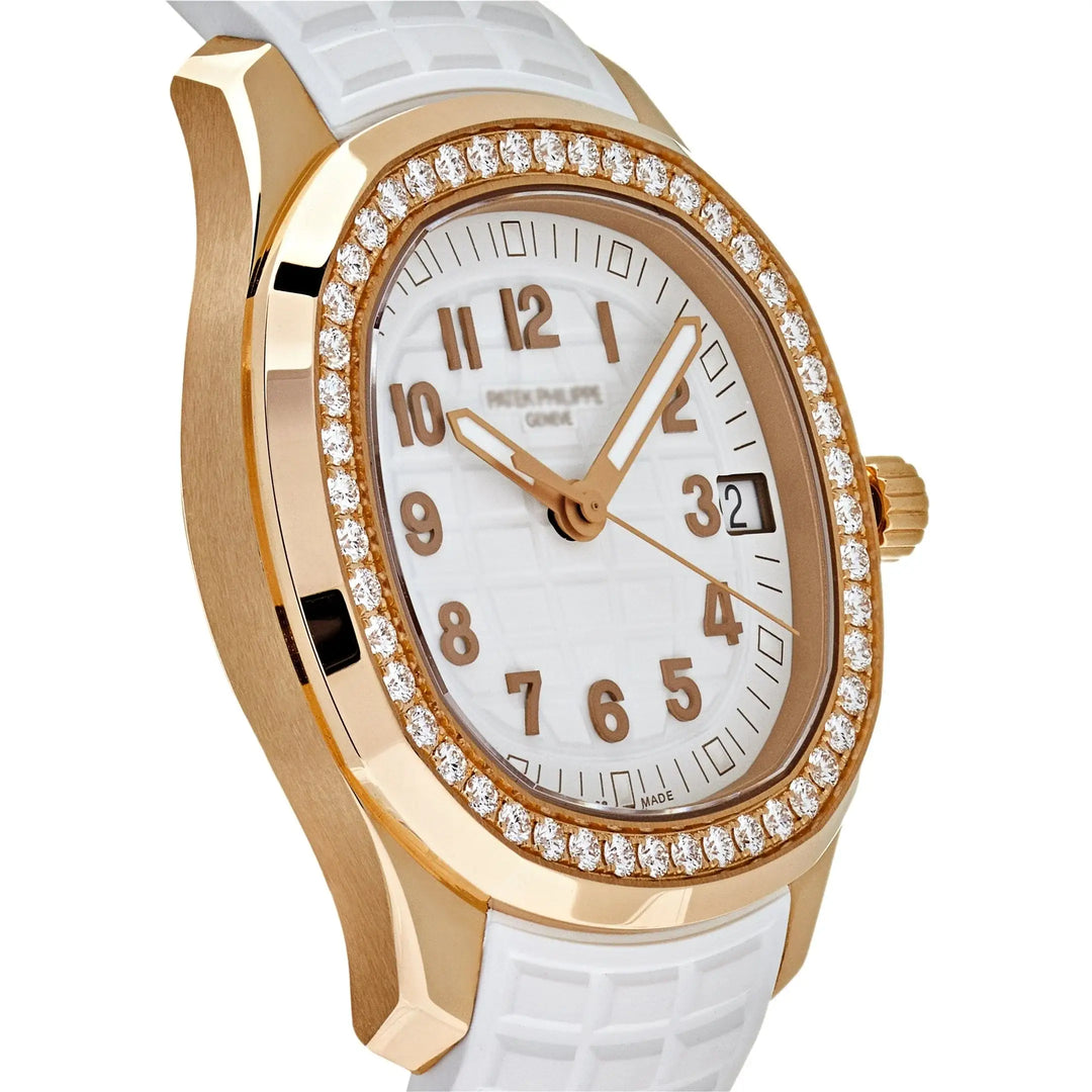 Aquanaut Luce 5268/200R-001 Rose Gold Diamond Bezel White Dial