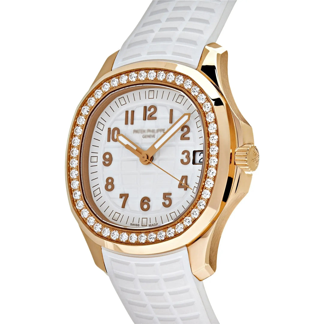 Aquanaut Luce 5268/200R-001 Rose Gold Diamond Bezel White Dial