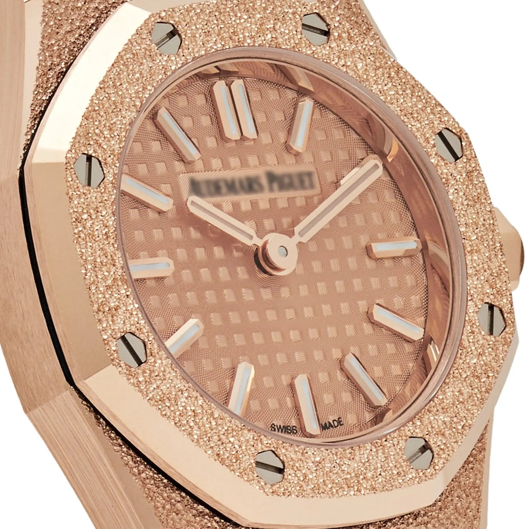 AP Royal Oak 'Mini' Frosted Rose Gold