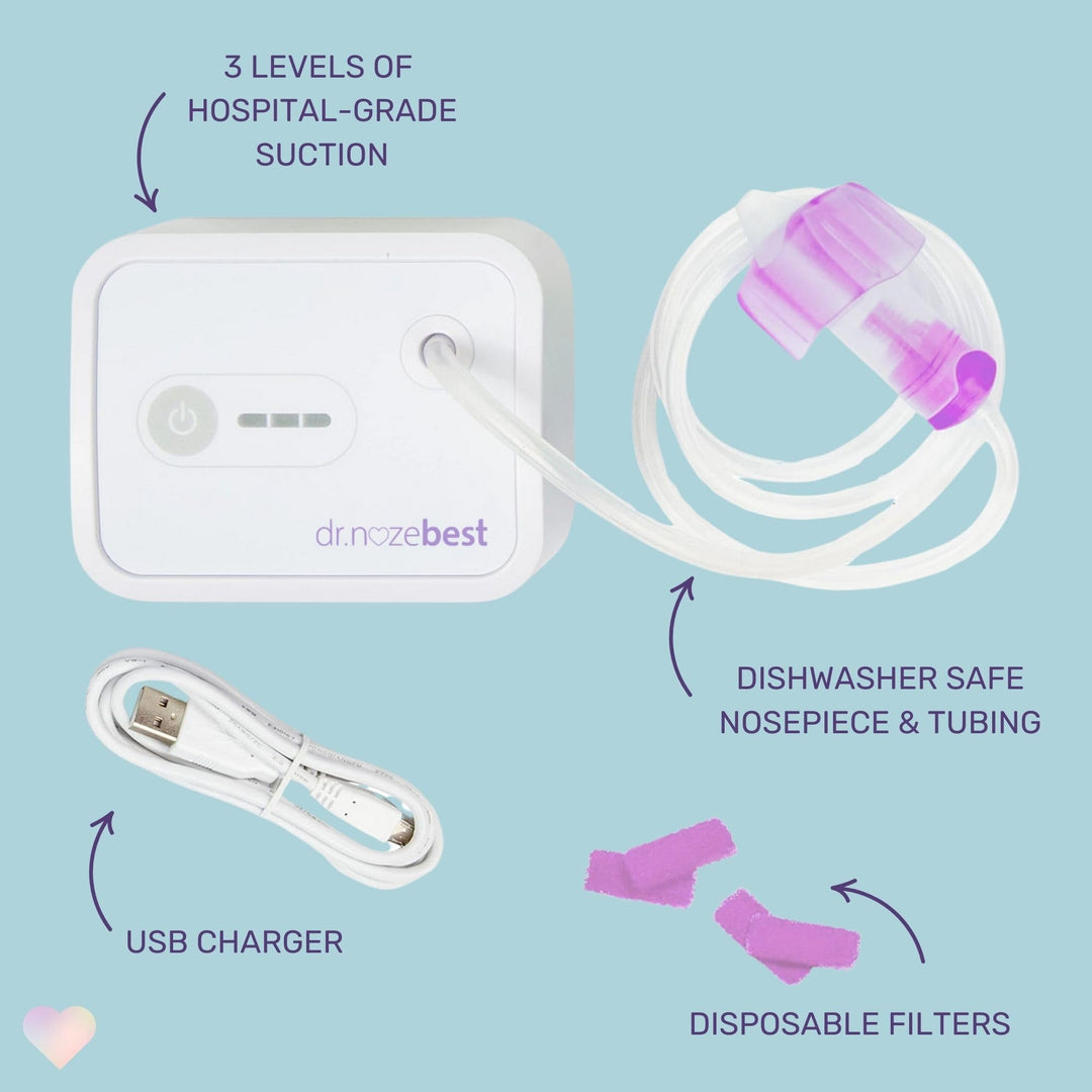 Dr. Noze Best - NozeBot | Electric Baby Nasal Aspirator | Hospital Grade Suction | Nose Sucker and Nasal Vacuum | Safe for Infants and Toddlers (Mild to Severe Congestion - The Original Noze Bot)