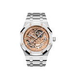 Load image into Gallery viewer, AP Royal Oak Double Balance Wheel Stainless Steel Openworked Pink Gold-Toned Dial Extra-Thin
