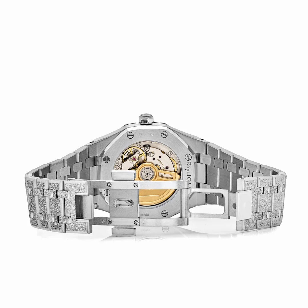 AP Royal Oak 77450BC.GG.1361BC.01 Frosted White Gold Crystal Sand Dial (2025)