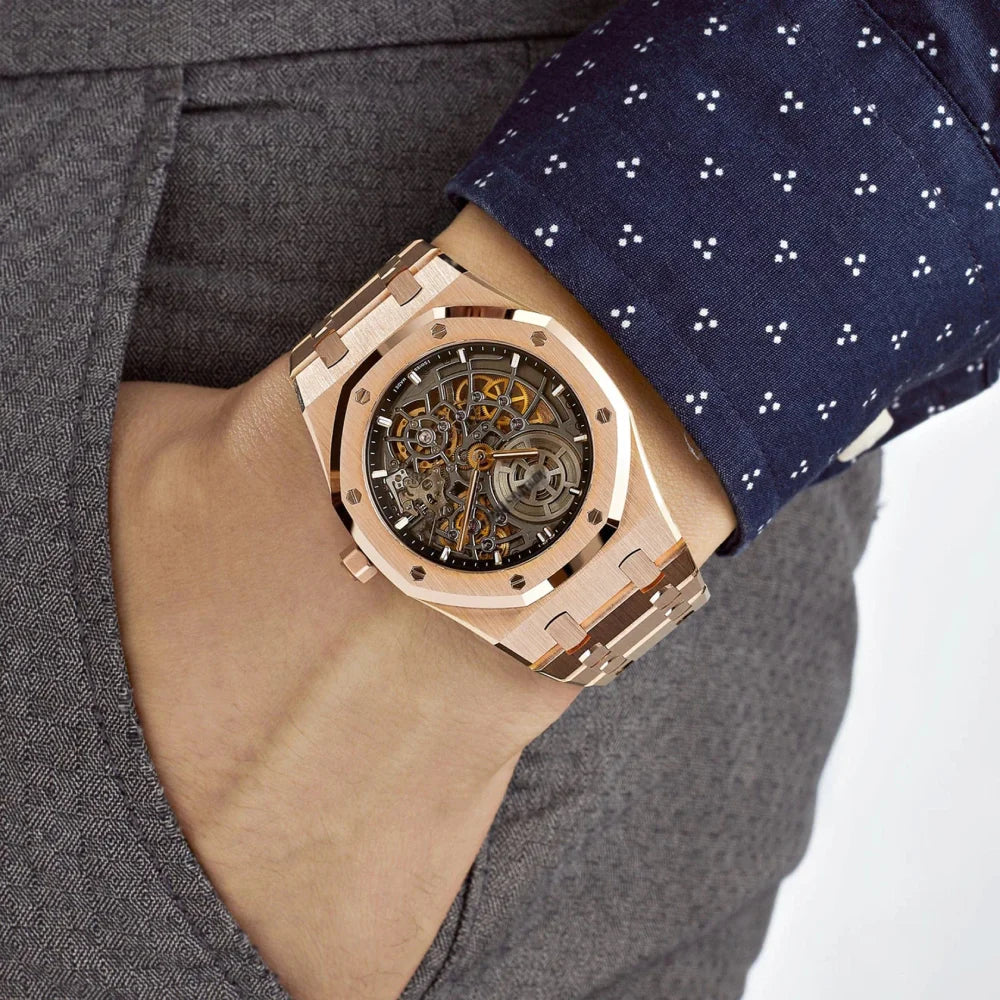 AP Royal Oak Openworked 'Jumbo' Extra-Thin Rose Gold