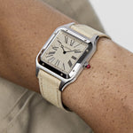 Load image into Gallery viewer, Carti Santos Dumont XL WGSA0036 “La Demoiselle” Platinum Beige Dial Limited Edition
