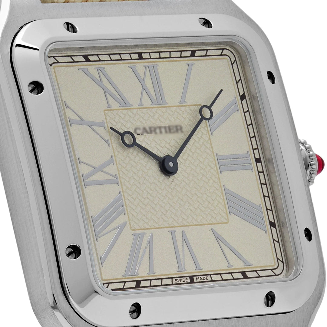 Carti Santos Dumont XL WGSA0036 “La Demoiselle” Platinum Beige Dial Limited Edition